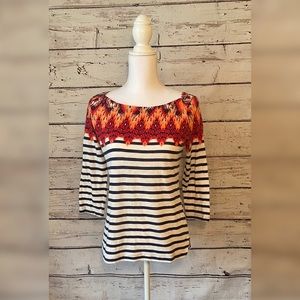 Lucky Brand 3/4 sleeve top